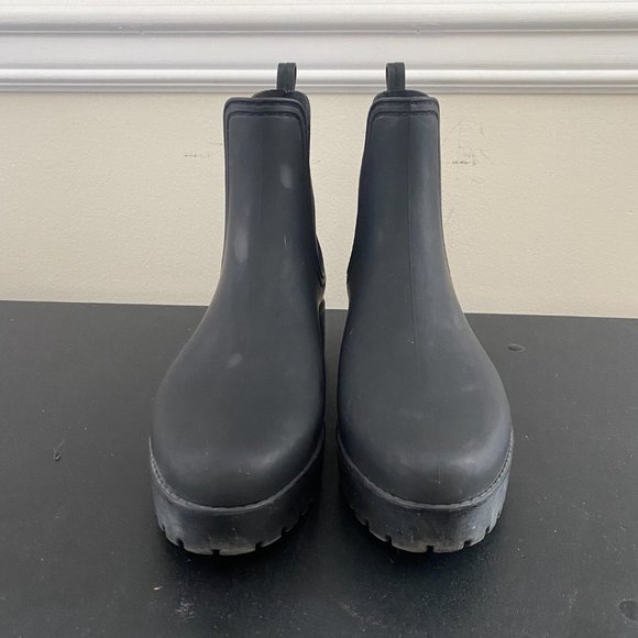 Jeffrey Campbell Cloudy Waterproof Chelsea Rain Boot Black - Picture 5 of 8